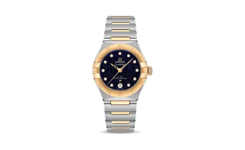 Omega Constellation Manhattan 29 Co-Axial Master Chronometer Stainless Steel / Yellow Gold / Aventurine