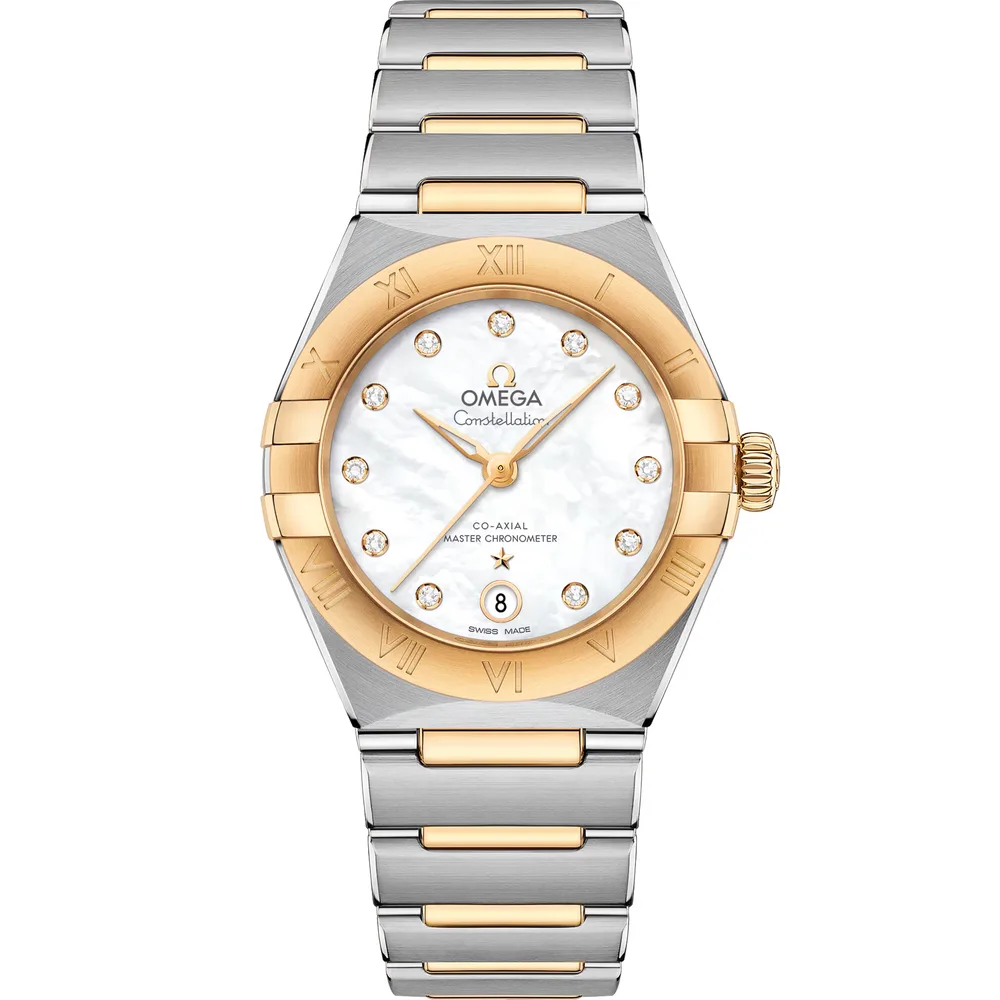Omega Constellation 29 mm, steel ‑ yellow gold on steel ‑ yellow gold, White dial
