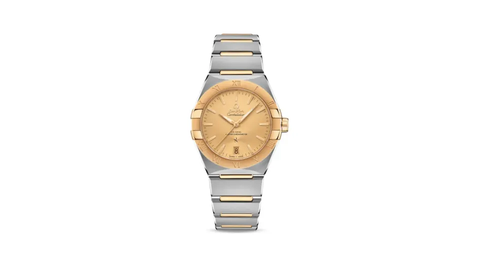 Omega Constellation Master Chronometer 36 Stainless Steel / Yellow Gold / Champagne / Bracelet