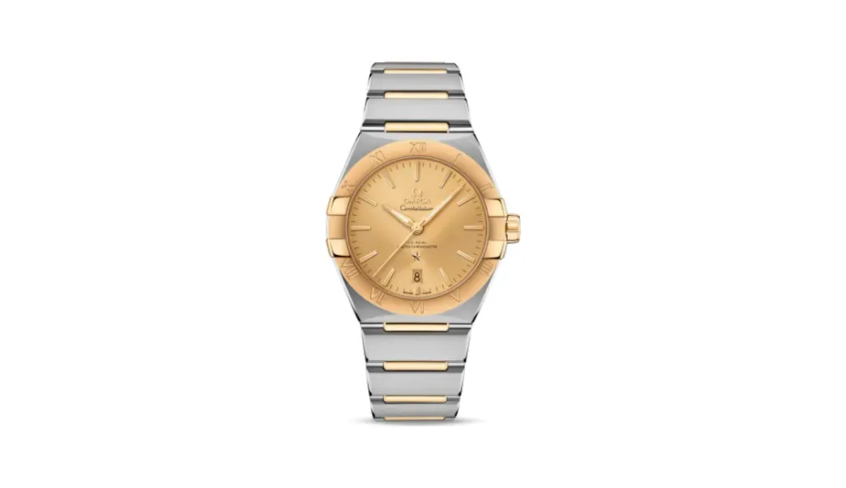 Omega Constellation Master Chronometer 39 Stainless Steel / Yellow Gold / Champagne / Bracelet