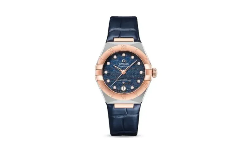Omega Constellation Manhattan 29 Co-Axial Master Chronometer Stainless Steel / Sedna Gold / Blue Aventurine