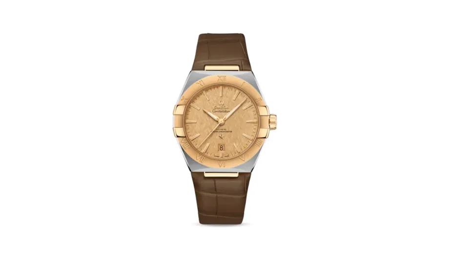 Omega Constellation Master Chronometer 39 Stainless Steel / Yellow Gold / Champagne / Alligator