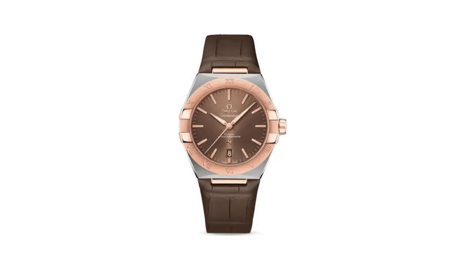 Omega Constellation Master Chronometer 39 Stainless Steel / Sedna / Brown / Alligator
