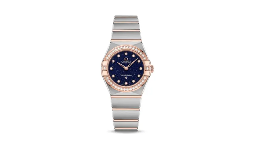 Omega Constellation Manhattan 25 Quartz Stainless Steel / Sedna Gold / Aventurine / Diamond