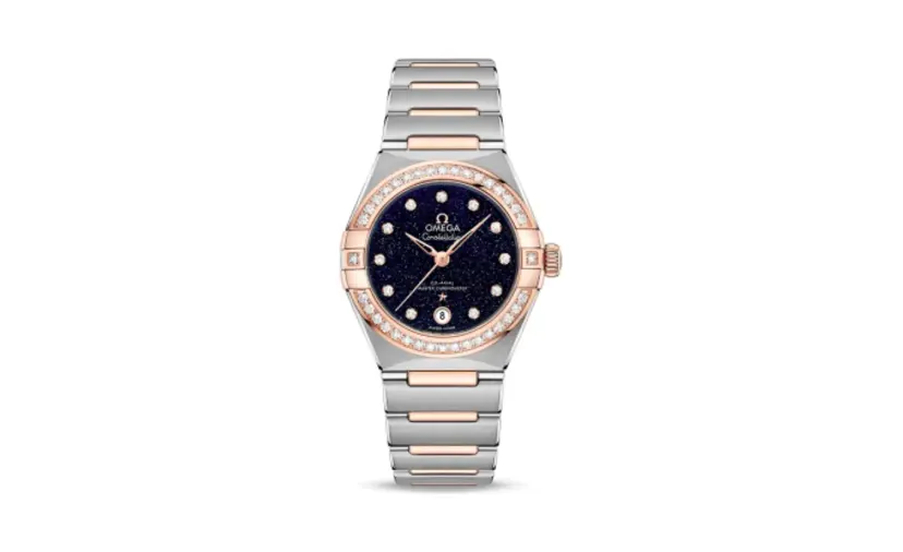 Omega Constellation Manhattan 29 Co-Axial Master Chronometer Stainless Steel / Sedna Gold / Aventurine / Diamond