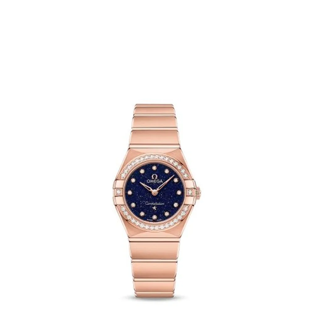 Omega Constellation Manhattan 25 Quartz Sedna Gold / Aventurine / Diamond