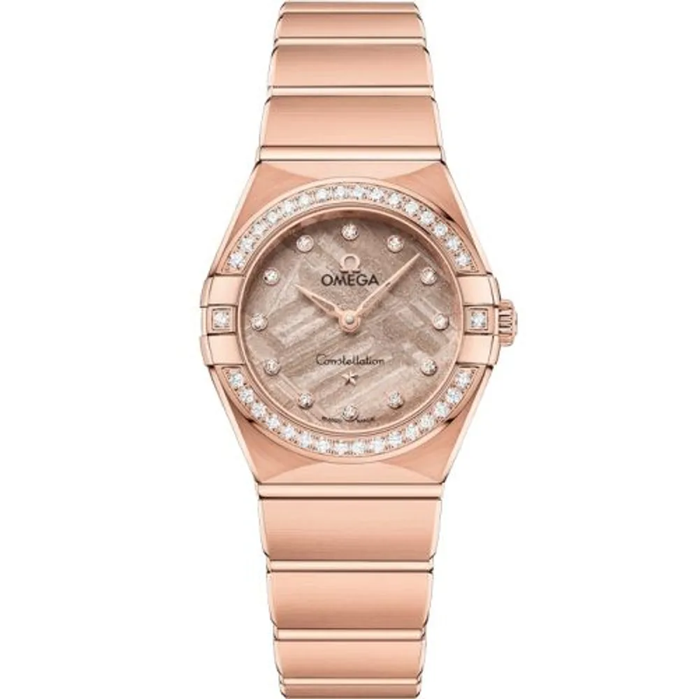 Omega Constellation Manhattan 28 Quartz Sedna Gold - Diamond / Rose Meteorite