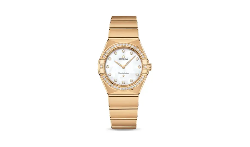 Omega Constellation Manhattan 28 Quartz Yellow Gold / MOP / Diamond