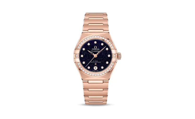 Omega Constellation Manhattan 29 Co-Axial Master Chronometer Sedna Gold / Aventurine / Diamond