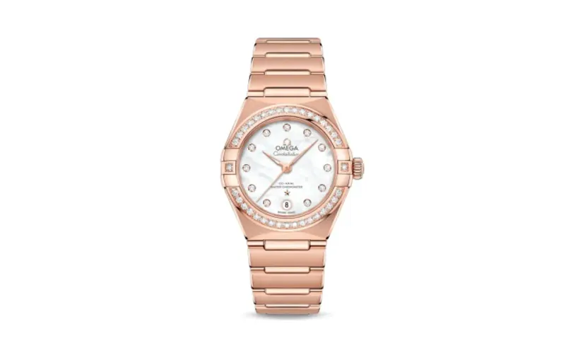 Omega Constellation Manhattan 29 Co-Axial Master Chronometer Sedna Gold / MOP / Diamond