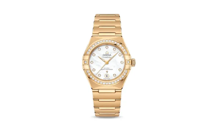 Omega Constellation Manhattan 29 Co-Axial Master Chronometer Yellow Gold / MOP / Diamond