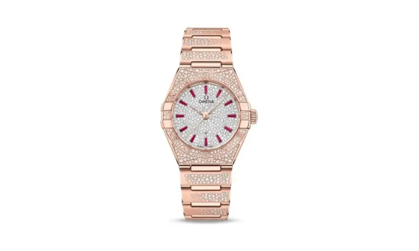 Omega Constellation Manhattan 29 Co-Axial Master Chronometer Sedna Gold / Snow / Bracelet