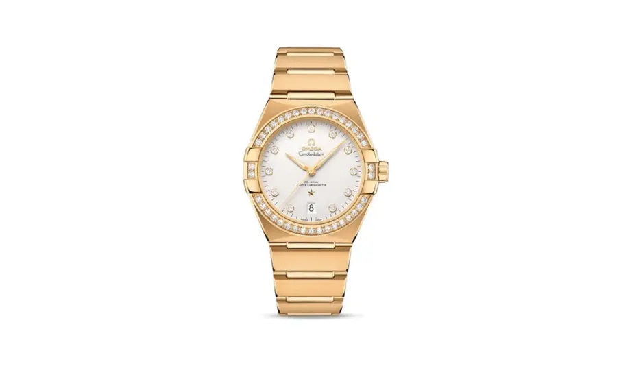Omega Constellation Master Chronometer 39 Yellow Gold - Diamond / Silver / Bracelet