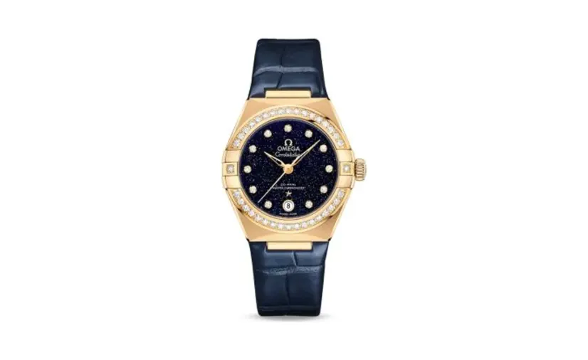 Omega Constellation Manhattan 29 Co-Axial Master Chronometer Yellow Gold / Diamond / Aventurine