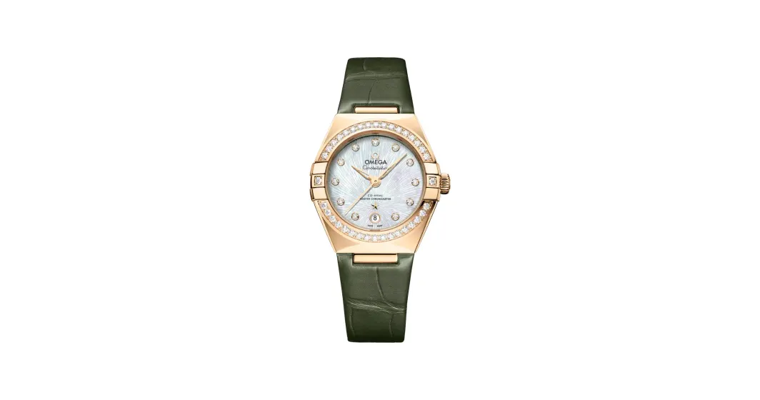 Omega Constellation 29 mm, Moonshine™ gold on alligator