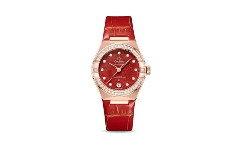 Omega Constellation Manhattan 29 Co-Axial Master Chronometer Sedna Gold / Diamond / Red Aventurine