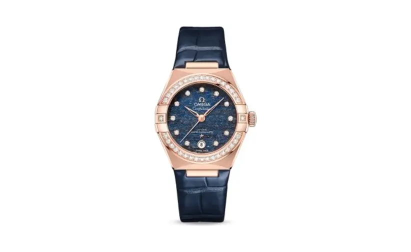 Omega Constellation Manhattan 29 Co-Axial Master Chronometer Sedna Gold / Diamond / Blue Aventurine