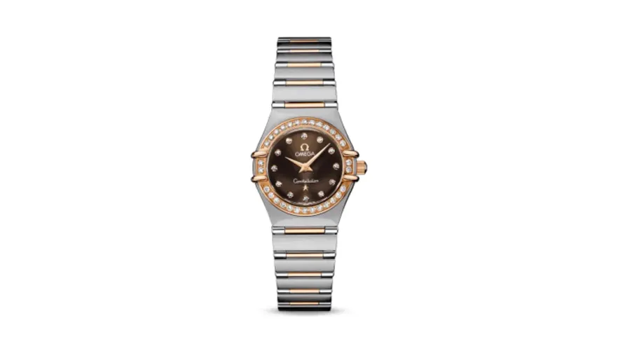 Omega Constellation Quartz 22.5 '95 Stainless Steel / Red Gold / Diamond / Brown