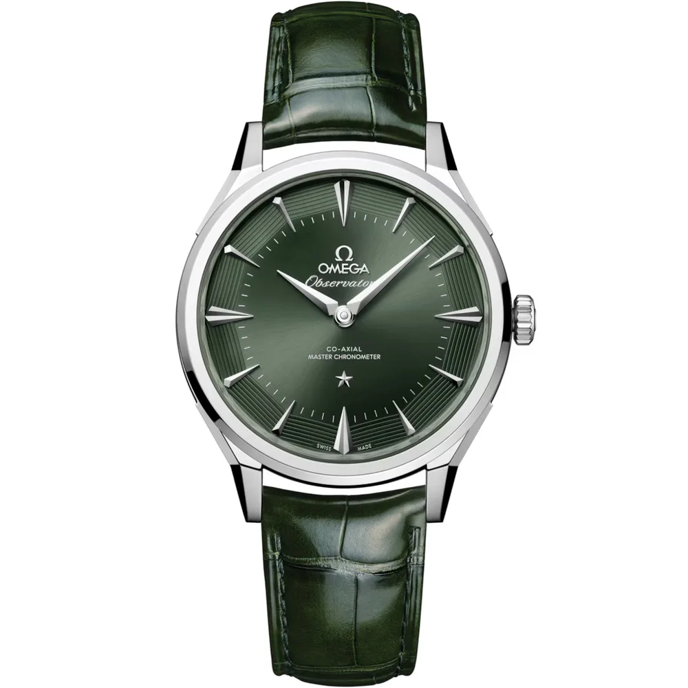 Omega Constellation Observatory 39.4 mm, O-MEGASTEEL on alligator