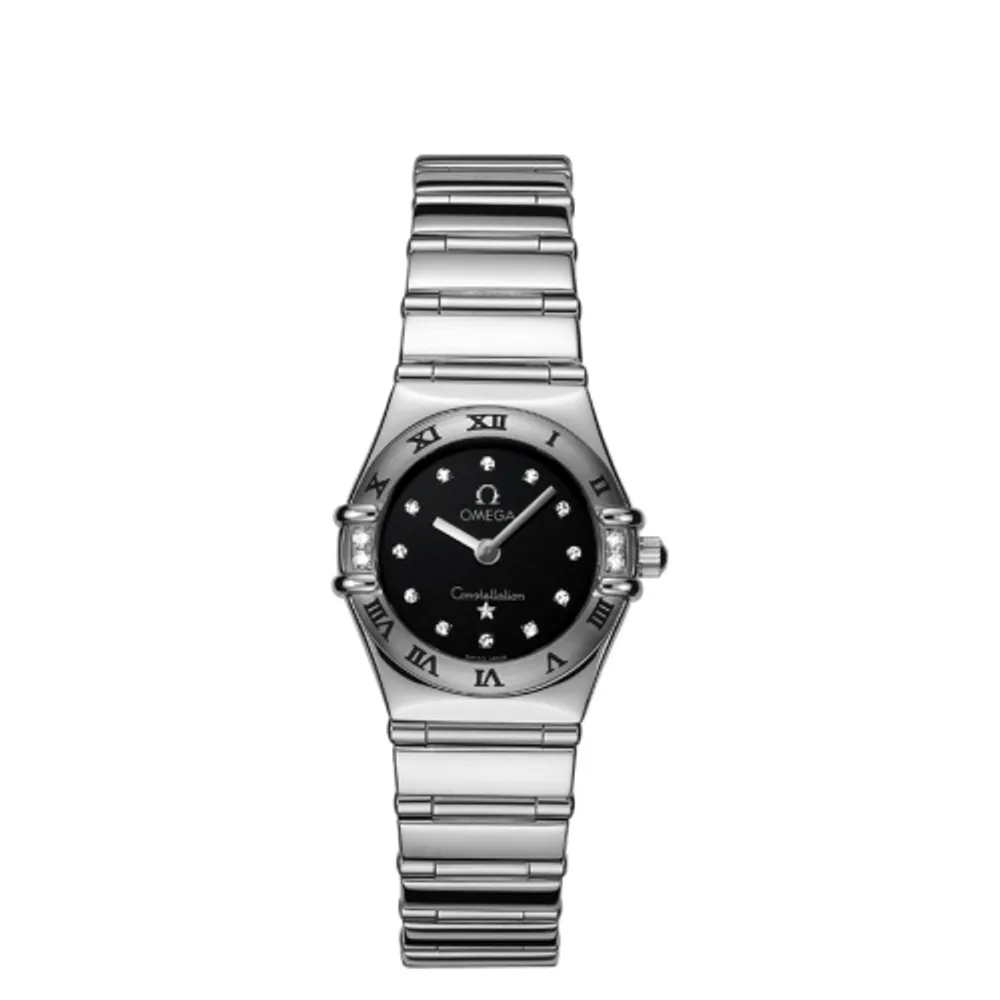 Omega Constellation Quartz 22.5 My Choice Stainless Steel / Diamond / Black