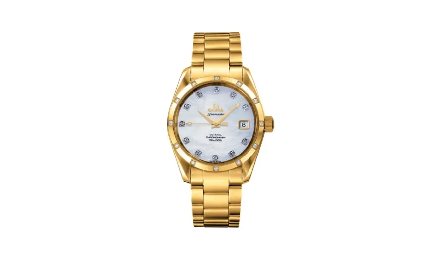 Omega Seamaster Aqua Terra 150M Co-Axial 36.2 Yellow Gold / Diamond / MOP / Bracelet