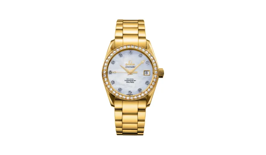 Omega Seamaster Aqua Terra 150M Co-Axial 36.2 Red Gold / Yellow Gold / Diamond / MOP / Bracelet
