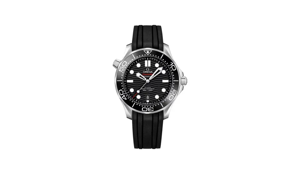 Omega Seamaster Diver 300M 42 mm, steel on rubber strap