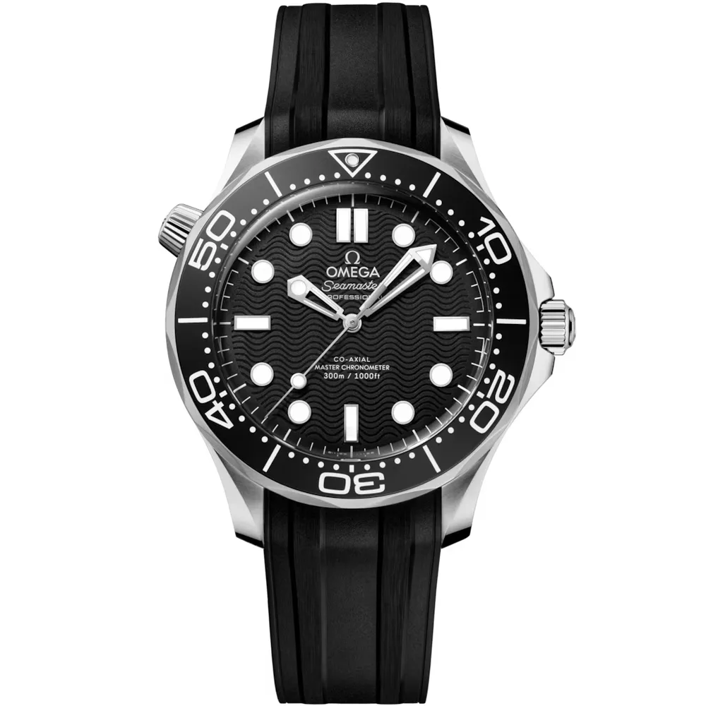Omega Seamaster Diver 300M 42 mm, steel on rubber strap