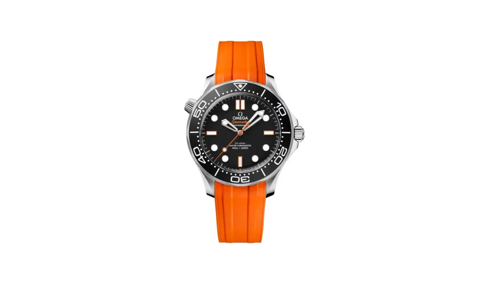 Omega Seamaster Diver 300M 42 mm, steel on rubber strap