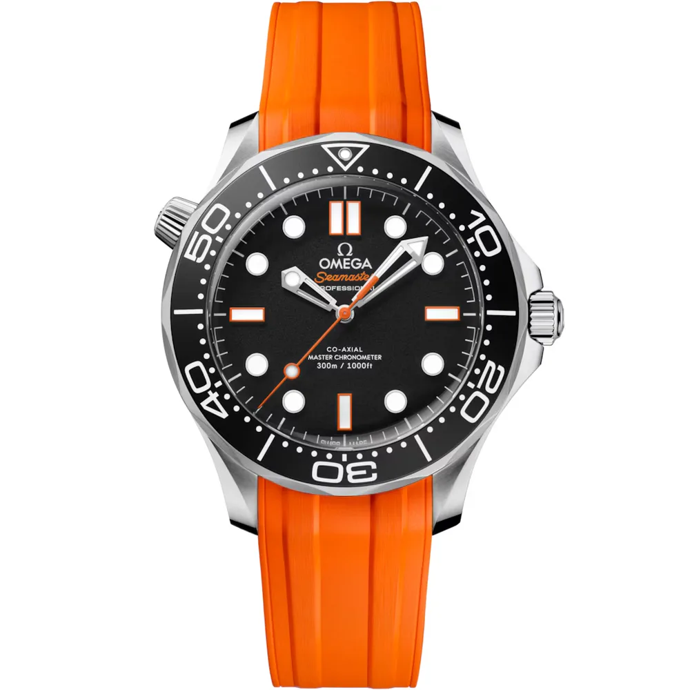 Omega Seamaster Diver 300M 42 mm, steel on rubber strap