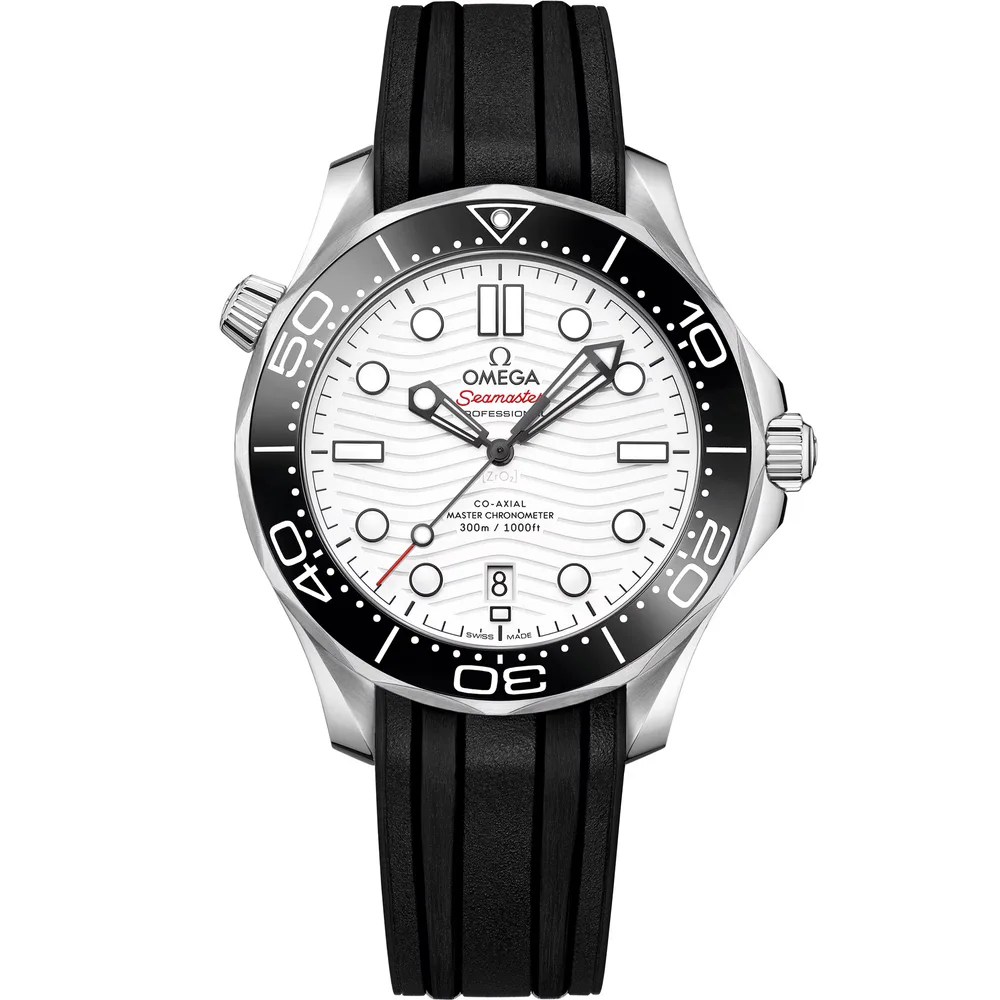 Omega Seamaster Diver 300M 42 mm, steel on rubber strap