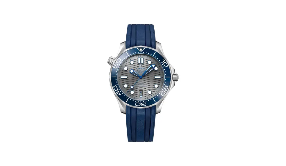 Omega Seamaster Diver 300M 42 mm, steel on rubber strap