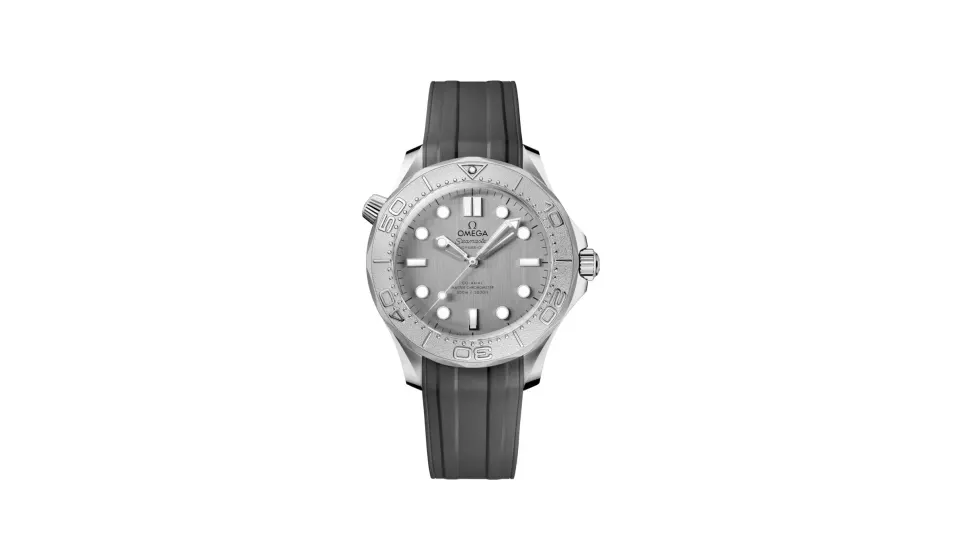 Omega Seamaster Diver 300M 42 mm, steel on rubber strap