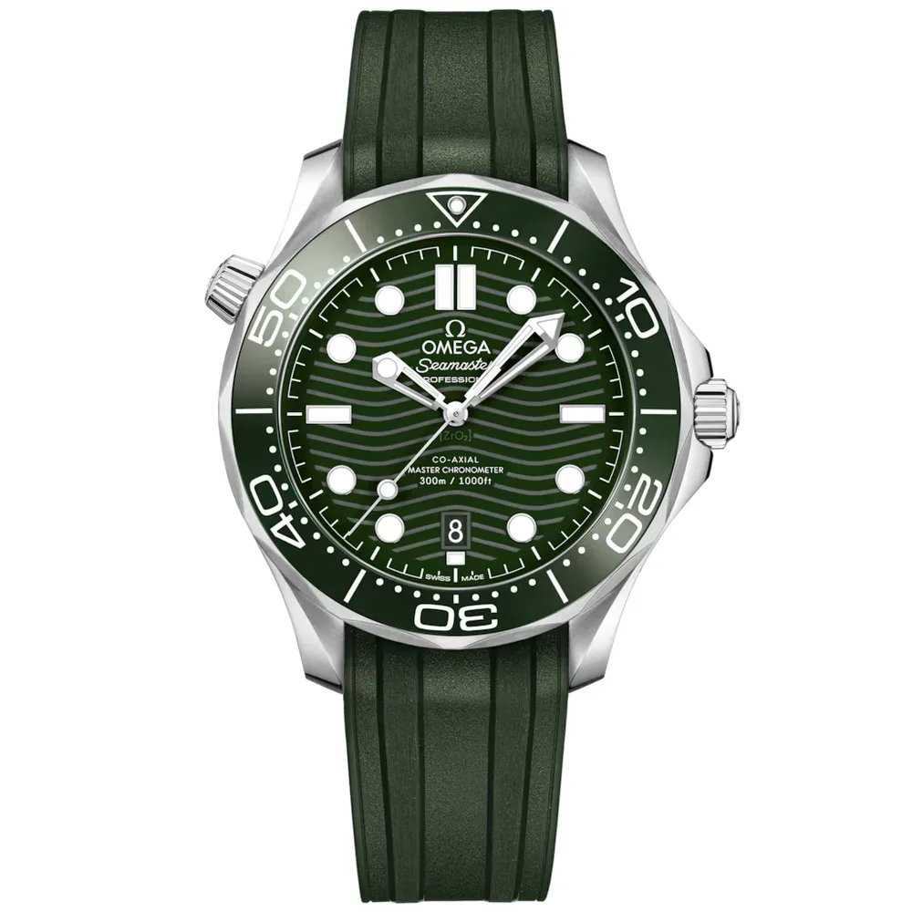 Omega Seamaster Diver 300M 42 mm, steel on rubber strap