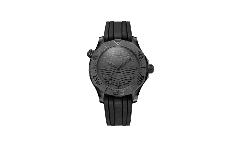 Omega Seamaster Diver 300M 43.5 mm, black ceramic on rubber strap