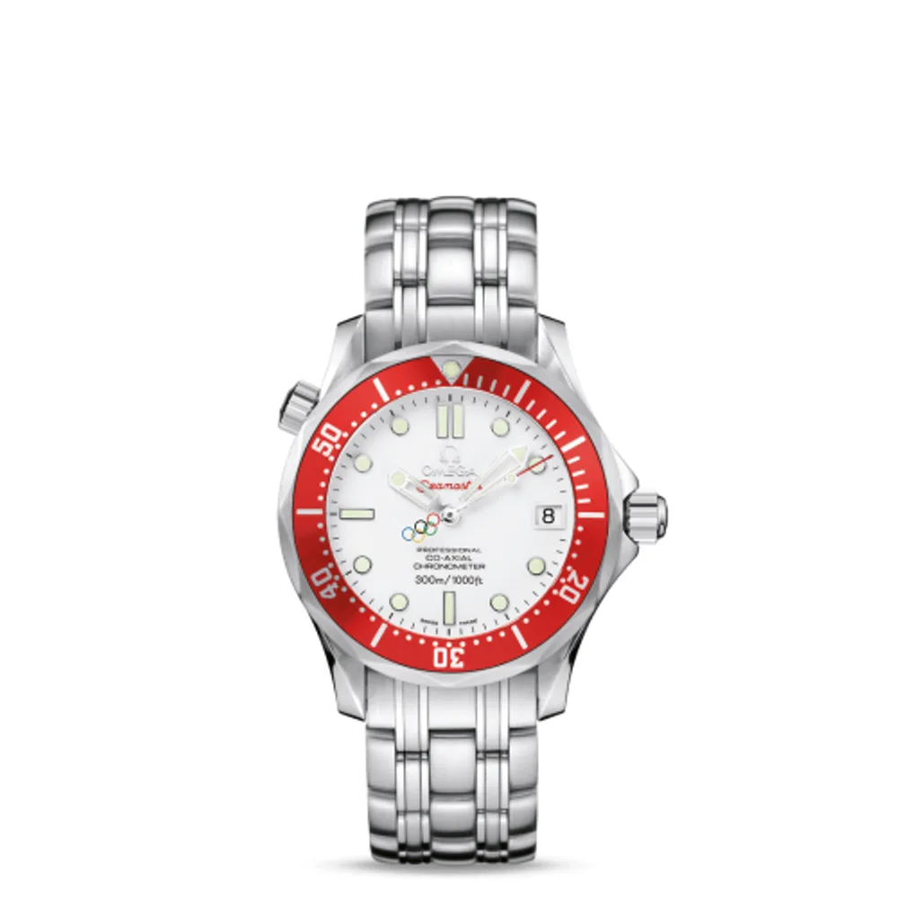 Omega Seamaster Diver 300M Co-Axial 36.25 Stainless Steel / White / Bracelet / Vancouver Olympics
