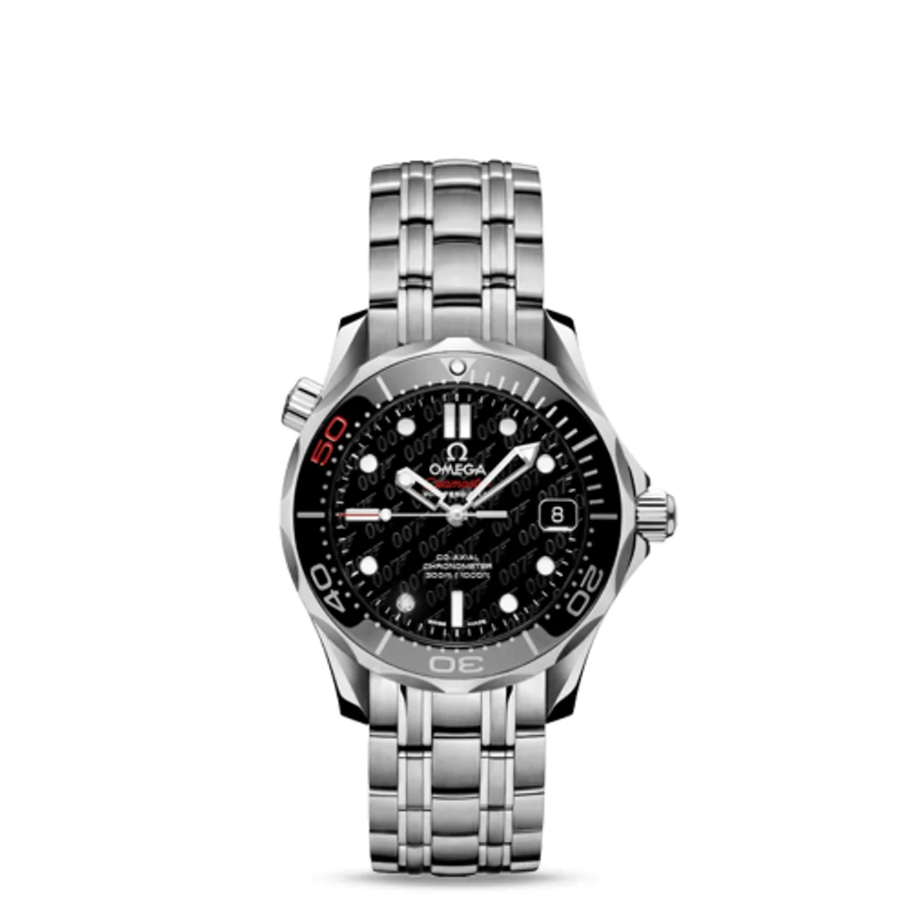 Omega Seamaster Diver 300M Co-Axial 36.25 Stainless Steel / Black / Bracelet / James Bond 50th Anniversary