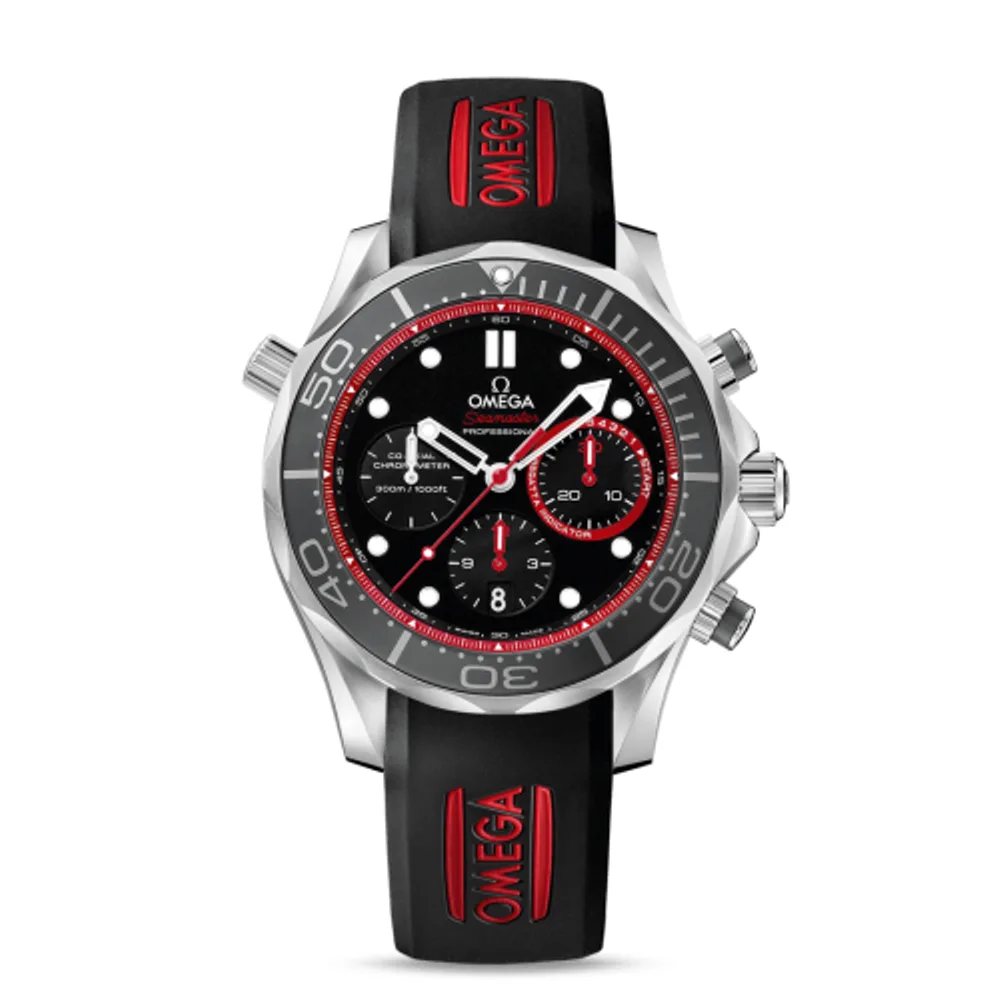 Omega Seamaster Diver 300M Co-Axial 44 Regatta Chronograph Stainless Steel / Black / Rubber / ETNZ