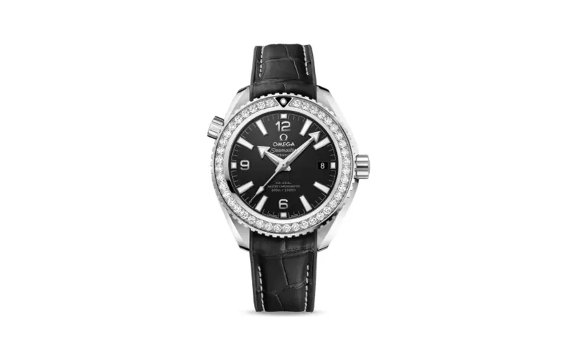 Omega Seamaster Planet Ocean 600M Co-Axial 39.5 Master Chronometer Stainless Steel / Diamond / Black / Alligator