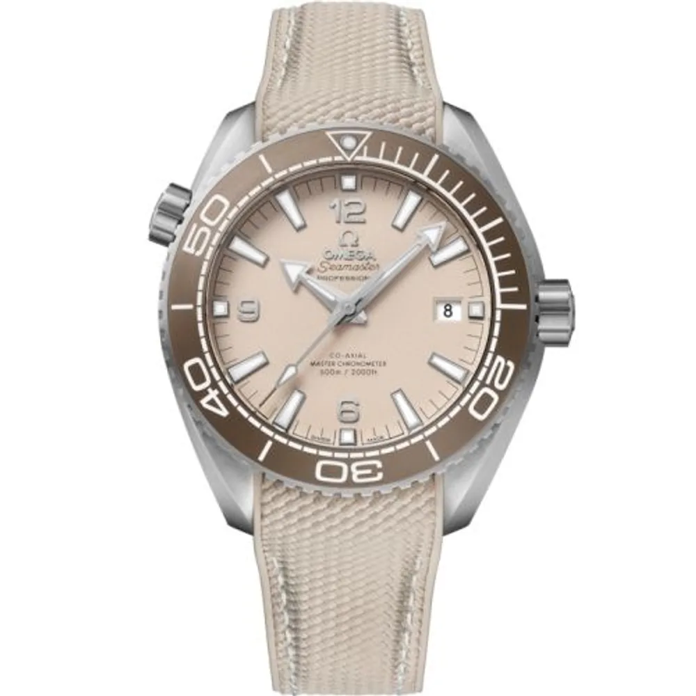 Omega Seamaster Planet Ocean 600M Co-Axial 43.5 Master Chronometer Stainless Steel / Beige / Rubber