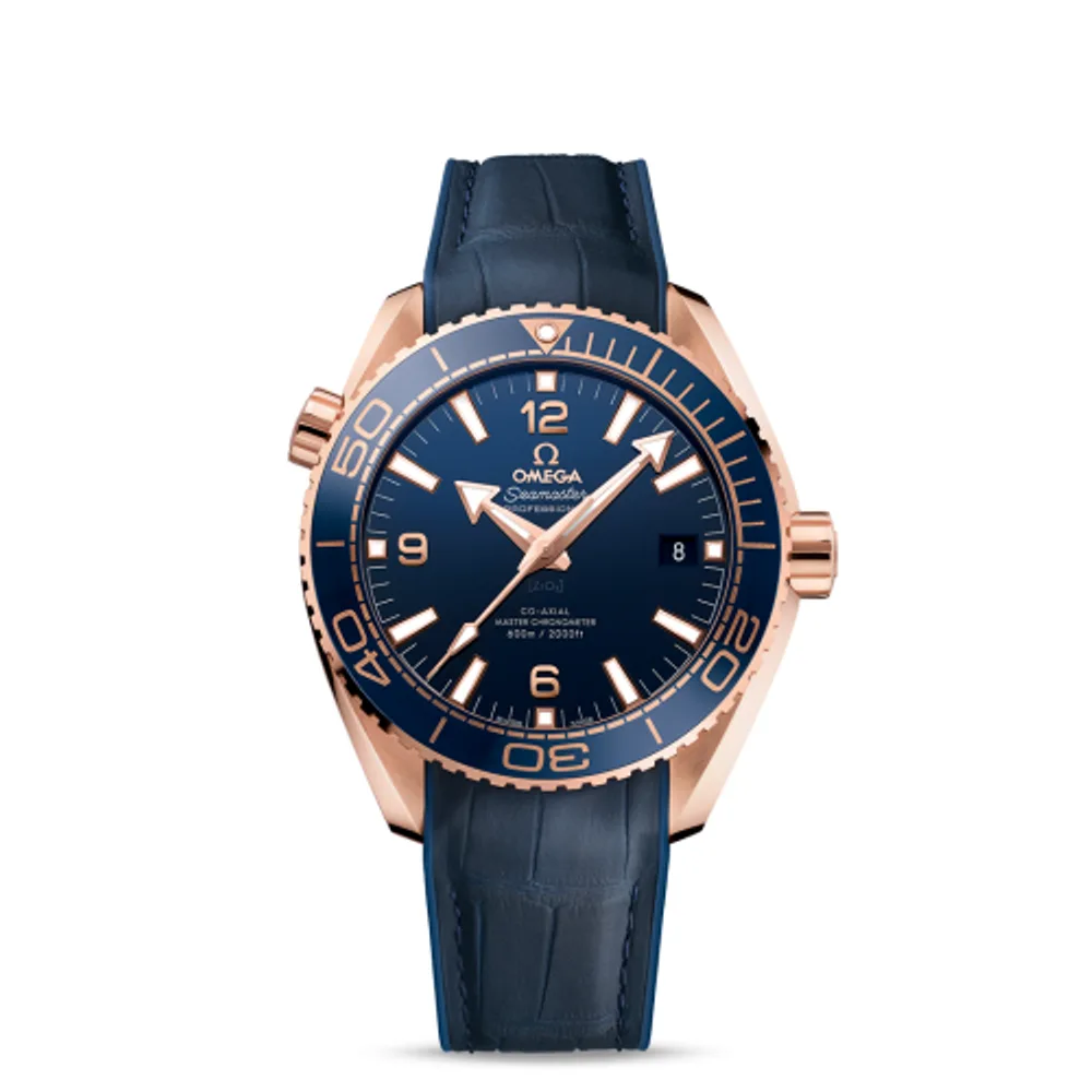 Omega Seamaster Planet Ocean 600M Co-Axial 43.5 Master Chronometer Sedna Gold / Blue / Strap