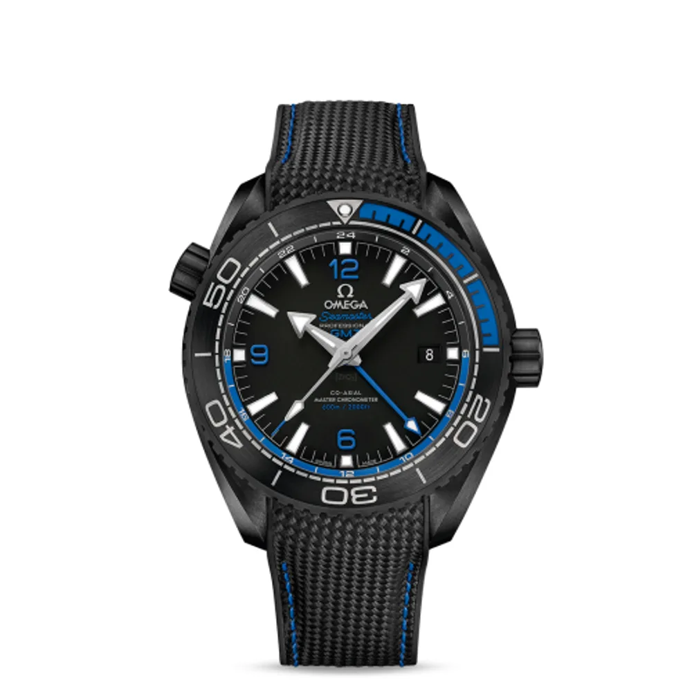 Omega Seamaster Planet Ocean 600M Co-Axial 45.5 Master Chronometer GMT Deep Black Blue