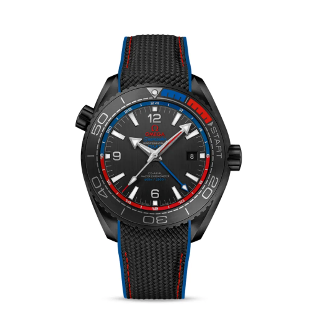 Omega Seamaster Planet Ocean 600M Co-Axial 45.5 Master Chronometer GMT Deep Black ETNZ