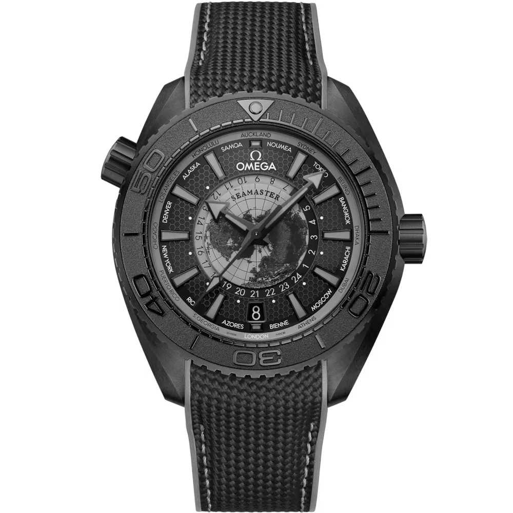 Omega Seamaster Planet Ocean 600M 45.5 mm, black ceramic on rubber strap