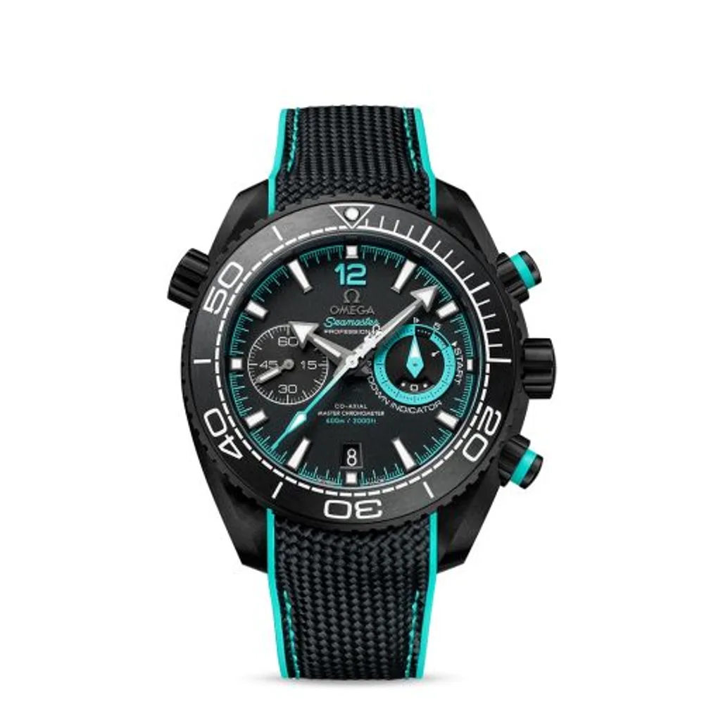 Omega Seamaster Planet Ocean 600M Co-Axial 45.5 Master Chronometer Chronograph Deep Black ETNZ