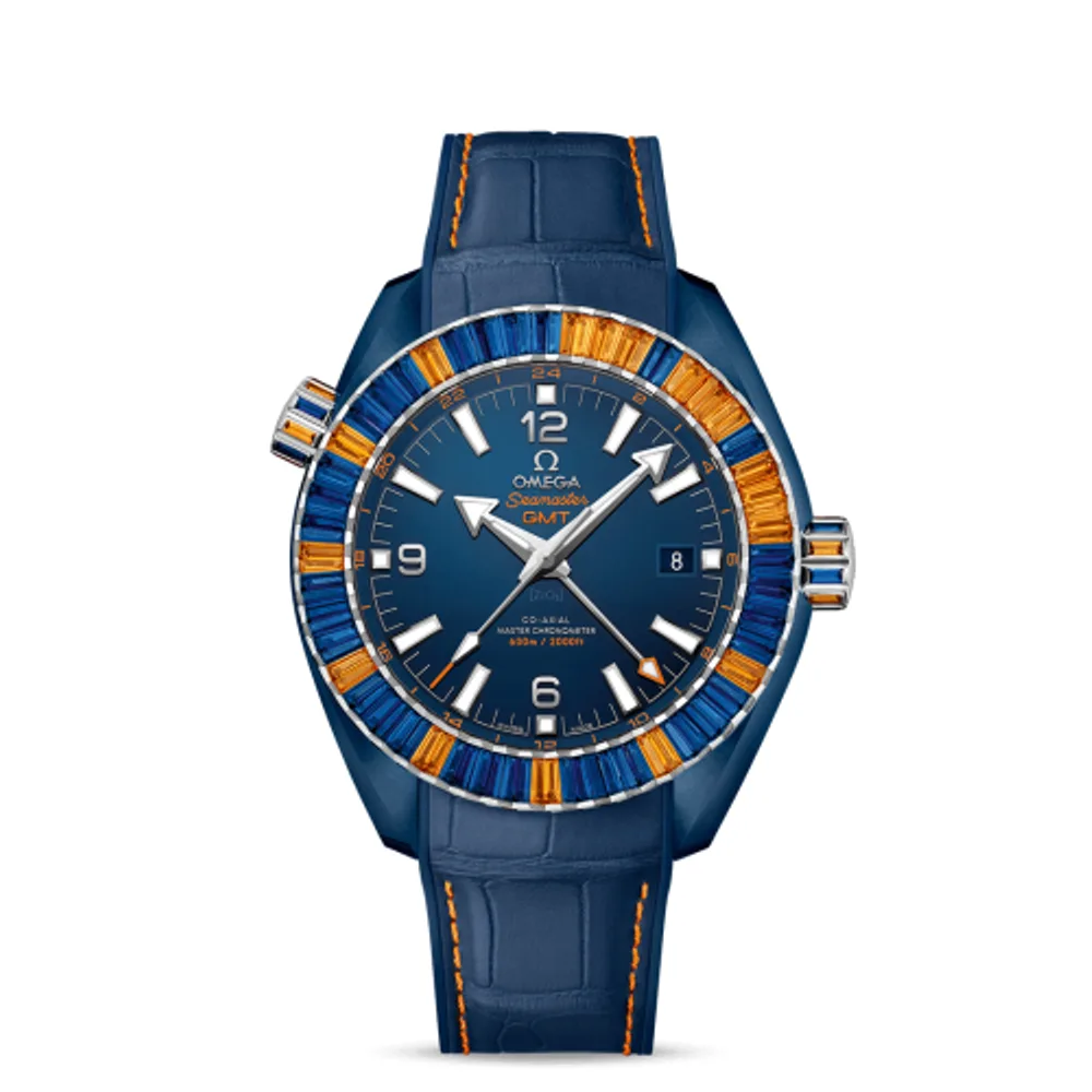 Omega Seamaster Planet Ocean 600M Co-Axial 45.5 Master Chronometer GMT Deep Blue Sapphire