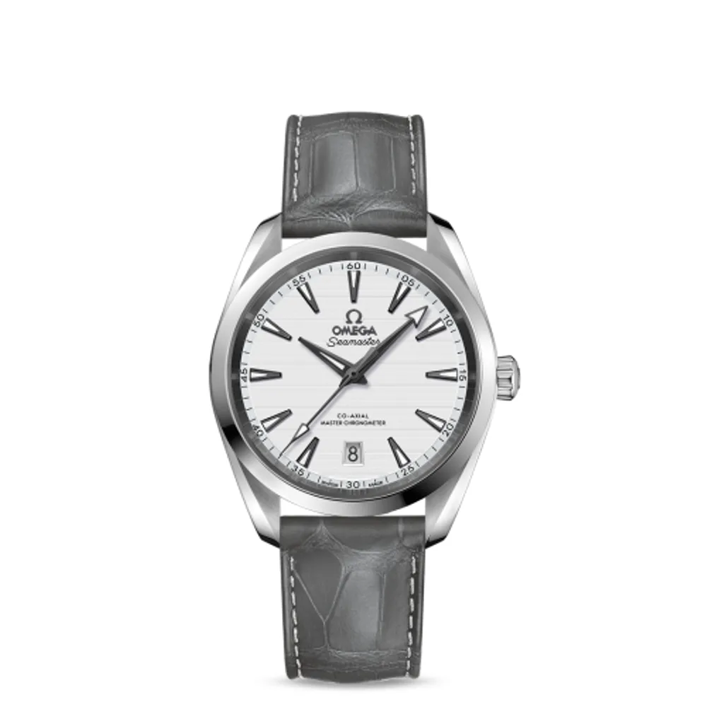 Omega Seamaster Aqua Terra 150M Master Chronometer 38 Stainless Steel / Silver / Alligator