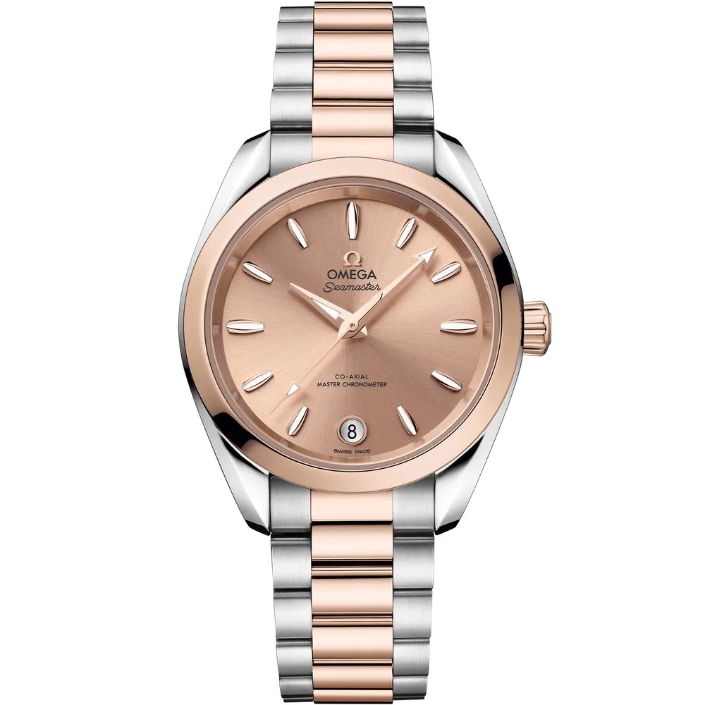 Omega Seamaster Aqua Terra Shades 34 mm, steel ‑ Sedna™ gold on steel ‑ Sedna™ gold
