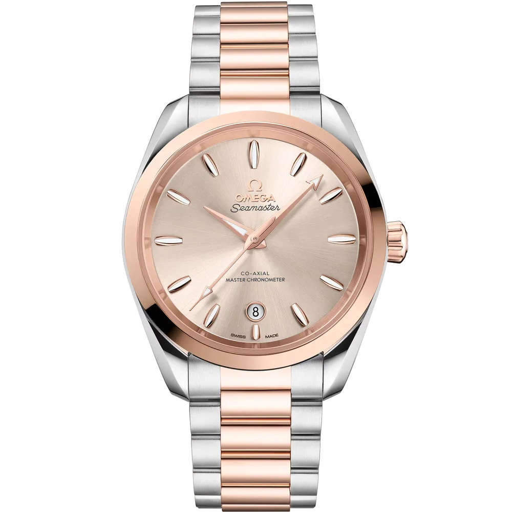 Omega Seamaster Aqua Terra Shades 38 mm, steel ‑ Sedna™ gold on steel ‑ Sedna™ gold