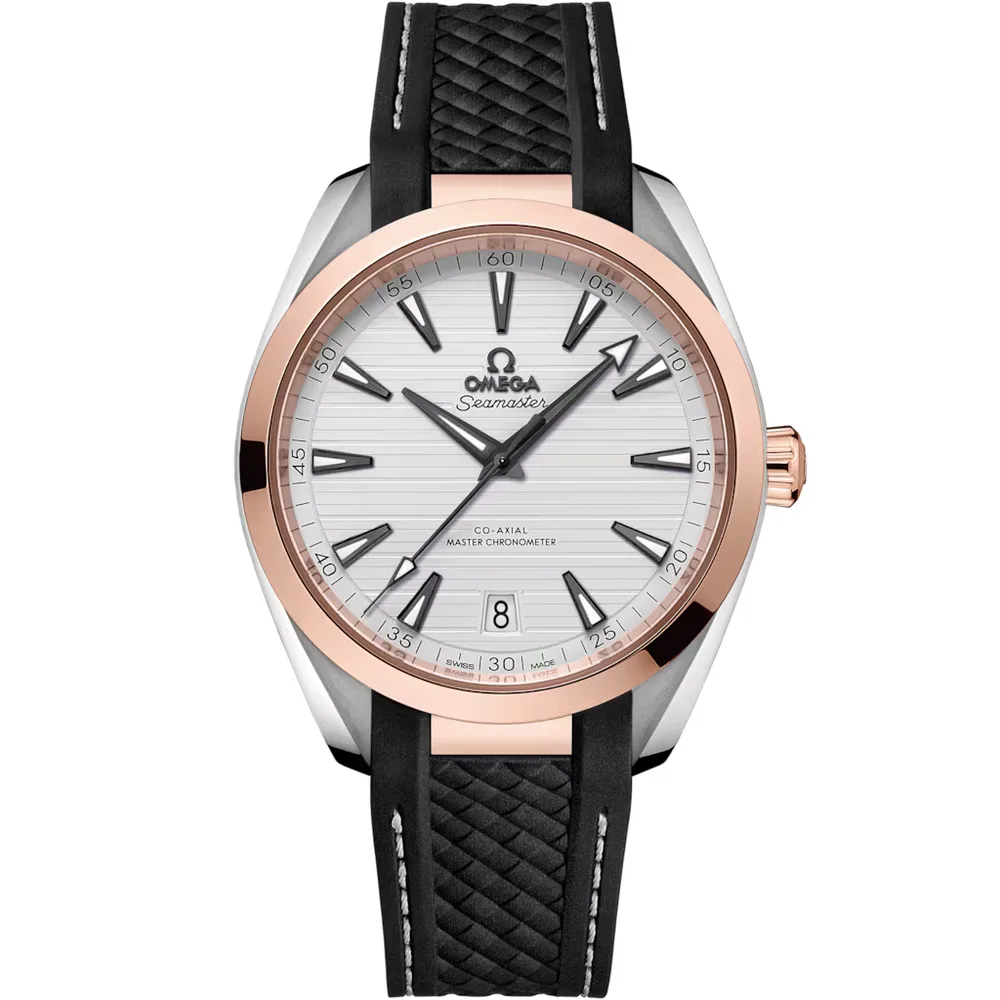 Omega Seamaster Aqua Terra 150M 41 mm, steel ‑ Sedna™ gold on rubber strap